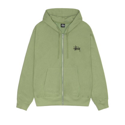 Stussy Basic Zip Hoodie - Moss