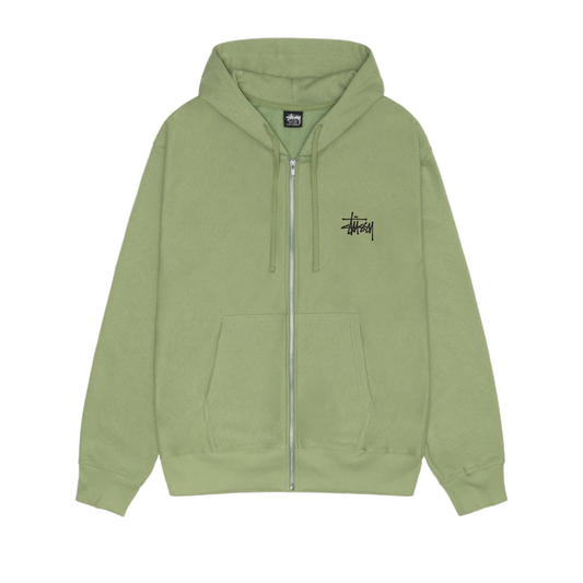 Stussy Basic Zip Hoodie - Moss