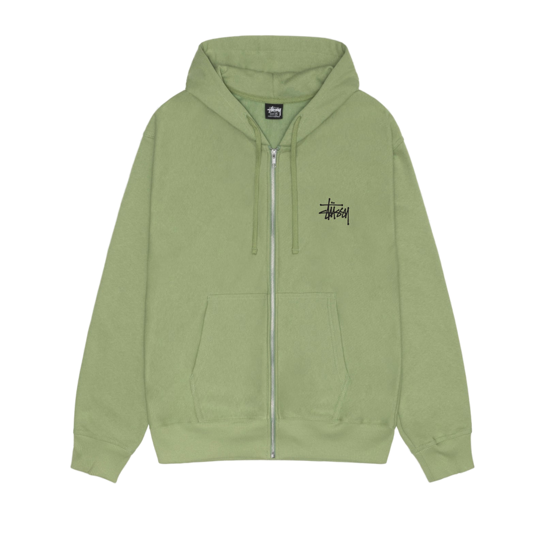 Stussy Basic Zip Hoodie - Moss