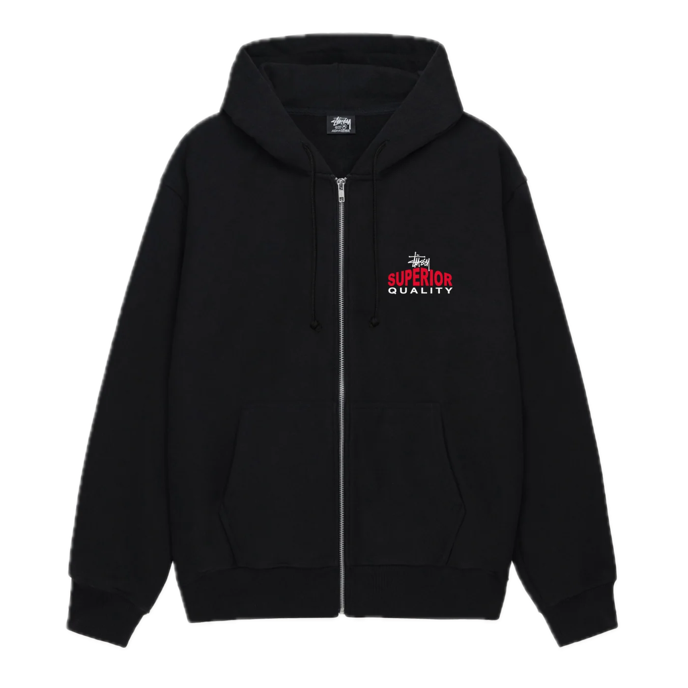 Stussy Superior Quality Zip Hoodie - Black