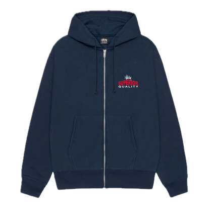 Stussy Superior Quality Zip Hoodie - Navy