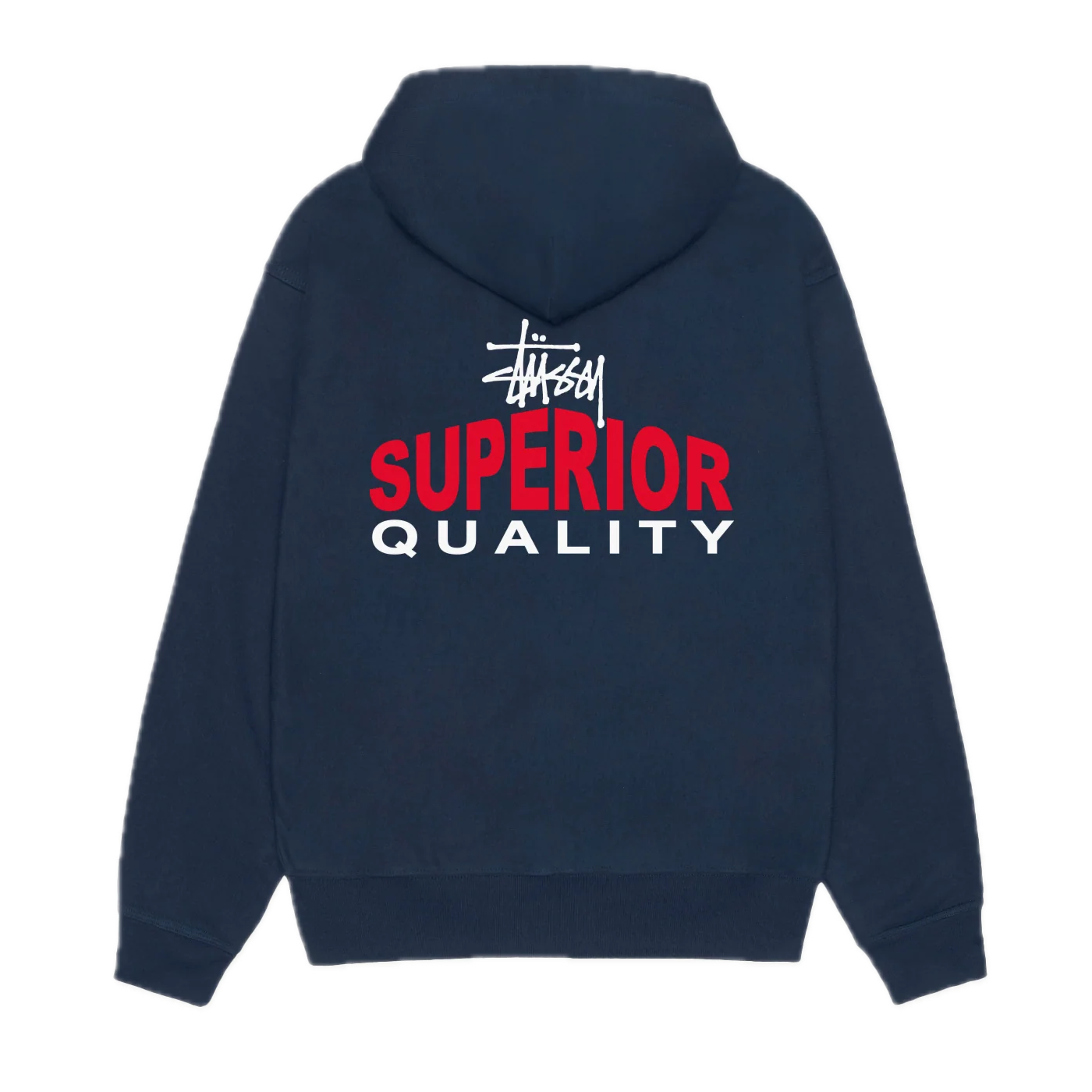 Stussy Superior Quality Zip Hoodie - Navy – Ninetimes Skateshop