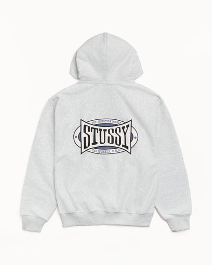 Stussy Champion Oval Zip Hood - Ash