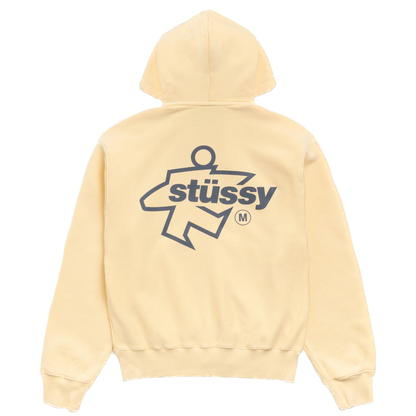 Stussy Surf Size Garment Dyed Zip Hoodie - Gold