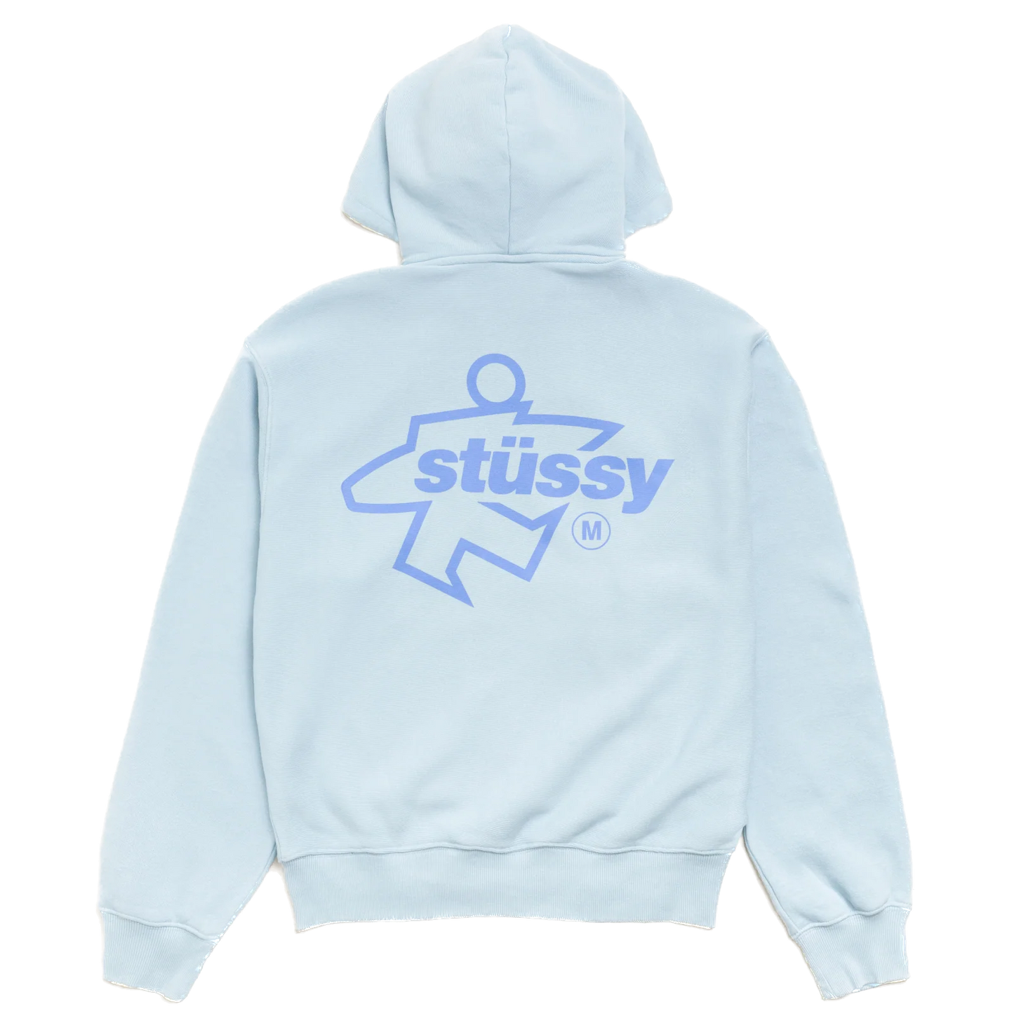 Stussy Surf Size Garment Dyed Zip Hoodie - Sky Blue
