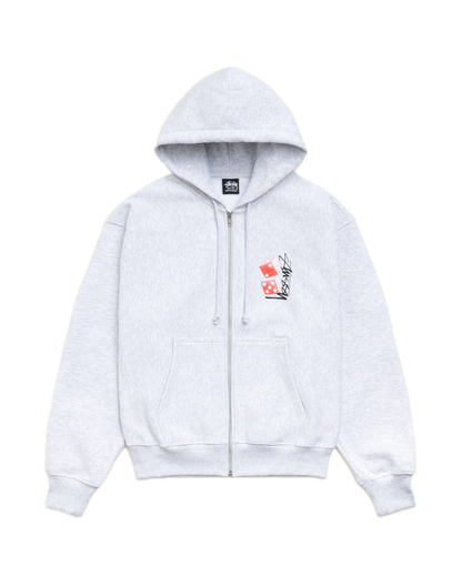 Stussy Tall Dice Zip Hoodie - Ash Heather