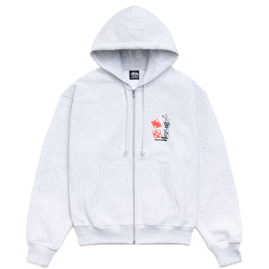 Stussy Tall Dice Zip Hoodie - Ash Heather