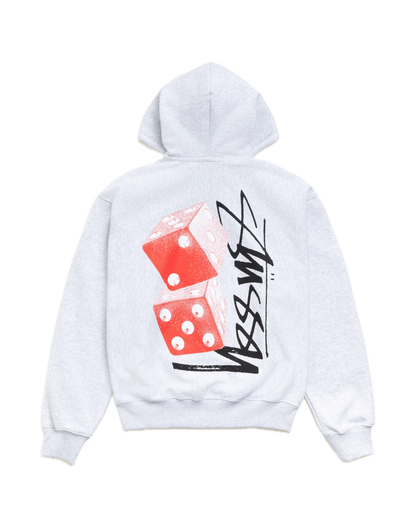 Stussy Tall Dice Zip Hoodie - Ash Heather