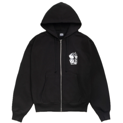 Stussy Tall Dice Zip Hoodie - Black
