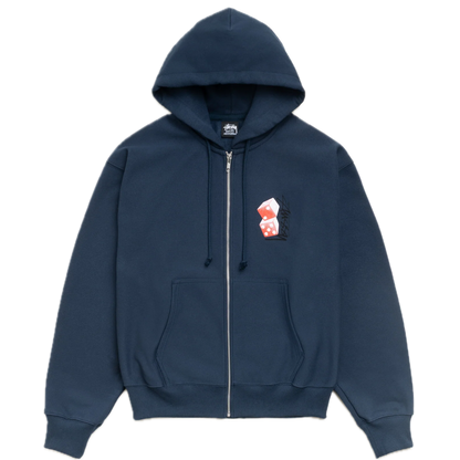 Stussy Tall Dice Zip Hoodie - Navy