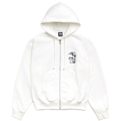 Stussy Tall Dice Zip Hoodie - Off White