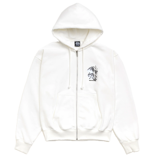 Stussy Tall Dice Zip Hoodie - Off White