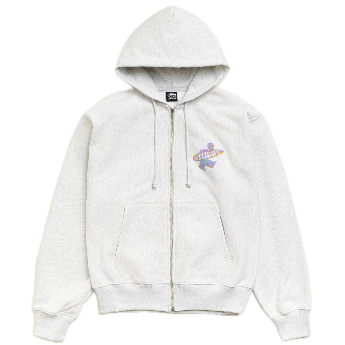 Stussy Dot Surf Zip Hoodie - Ash Heather