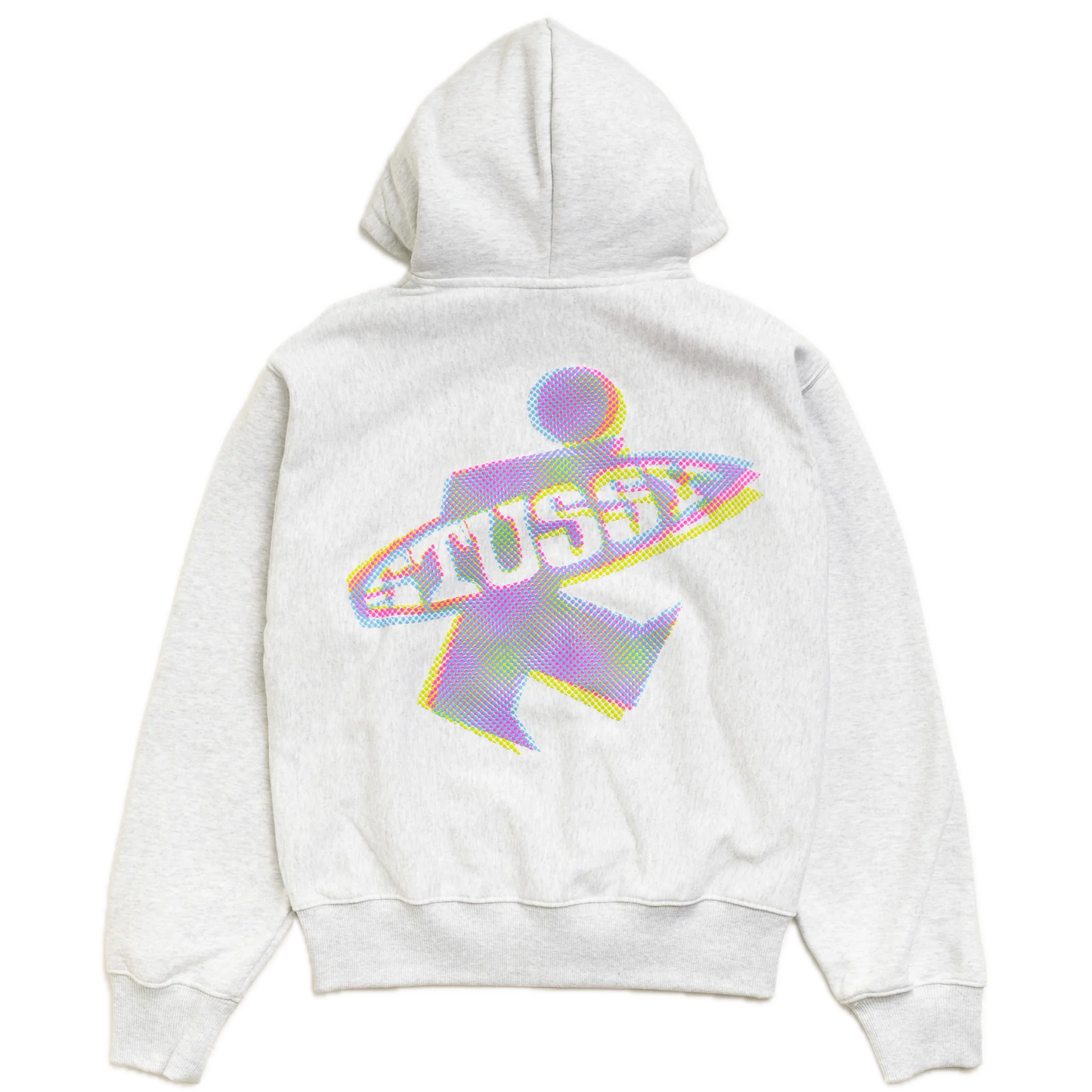 Stussy Dot Surf Zip Hoodie - Ash Heather