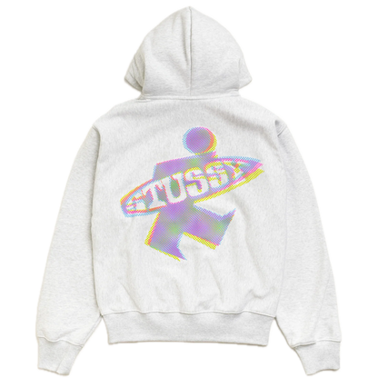 Stussy Dot Surf Zip Hoodie - Ash Heather