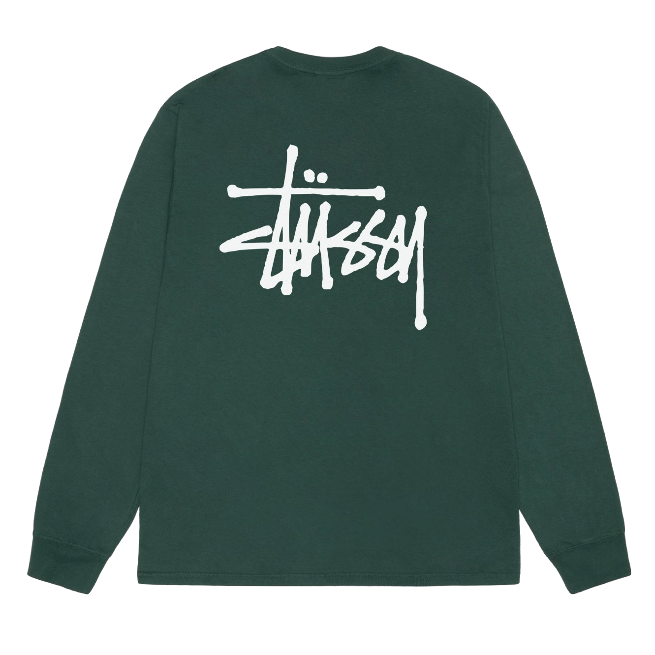 Stussy Basic Pigment Dyed Longsleeve - Forest