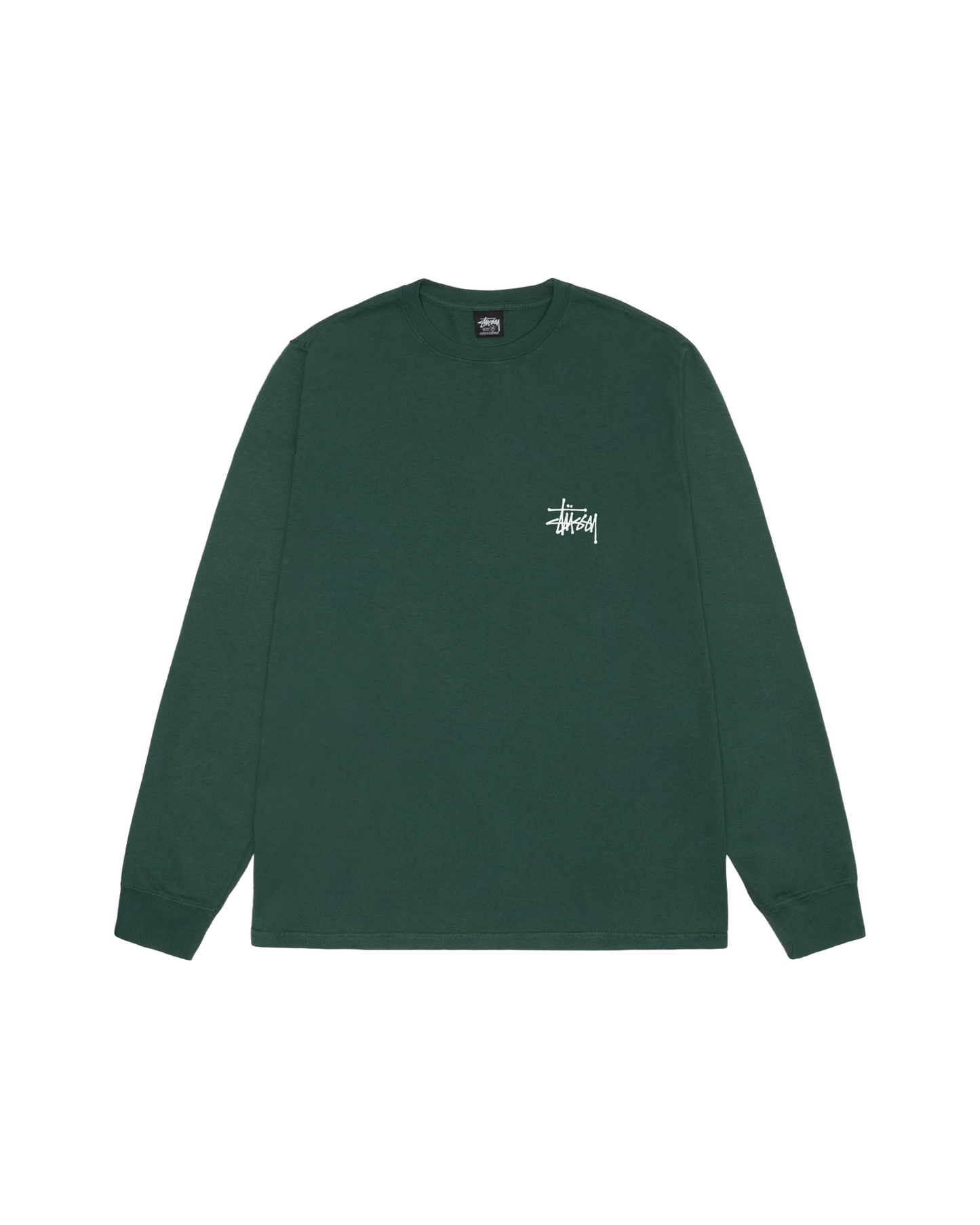 Stussy Basic Pigment Dyed Longsleeve - Forest