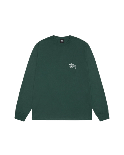 Stussy Basic Pigment Dyed Longsleeve - Forest