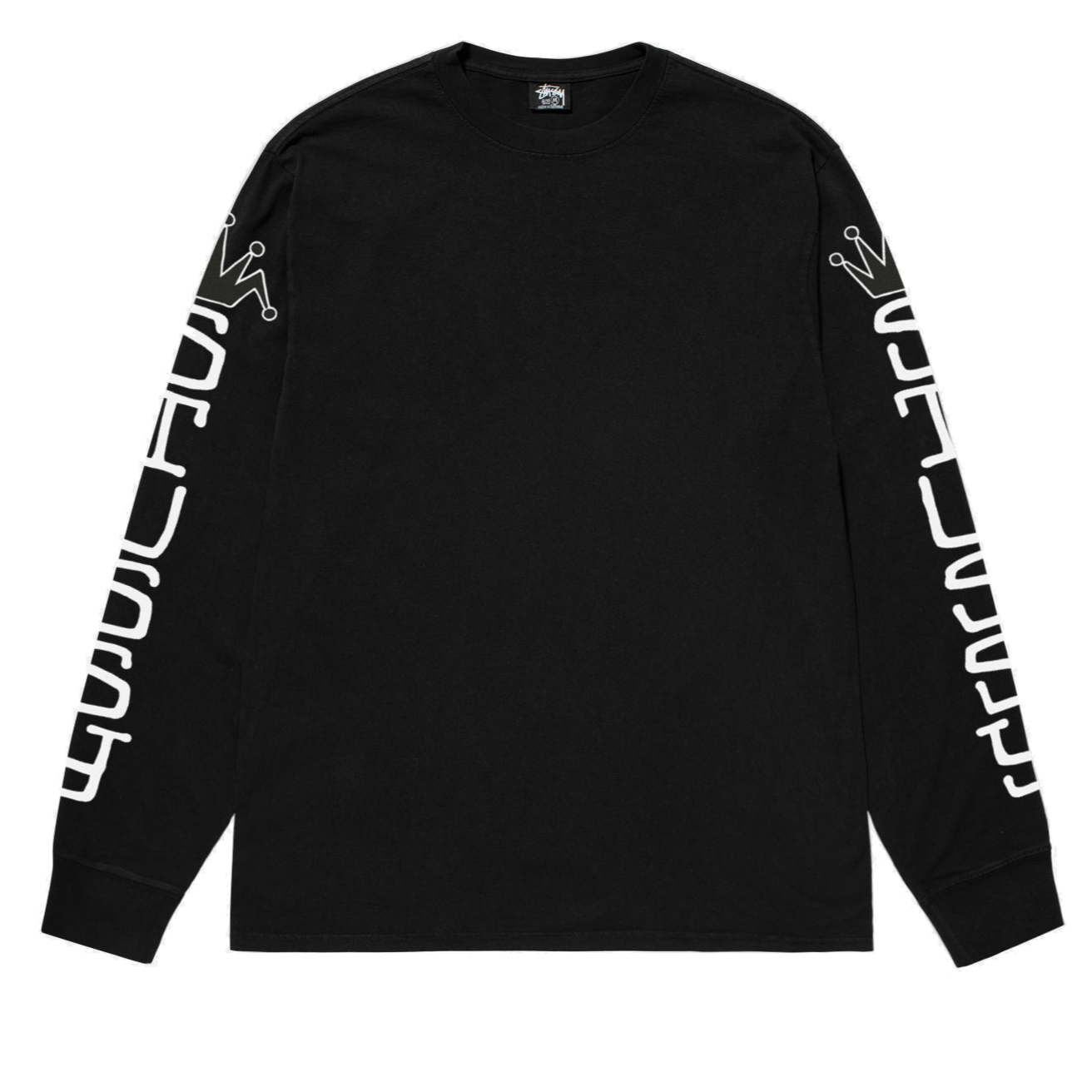 Stussy Jumbo Pigment Dyed Longsleeve - Black