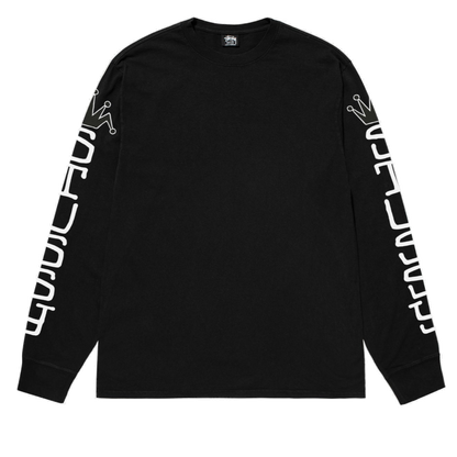 Stussy Jumbo Pigment Dyed Longsleeve - Black