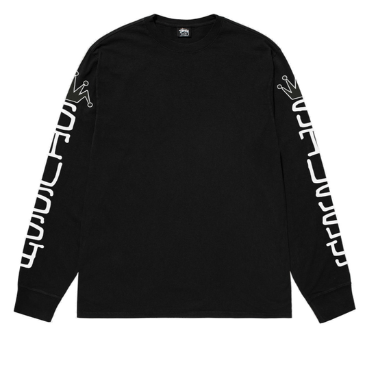 Stussy Jumbo Pigment Dyed Longsleeve - Black