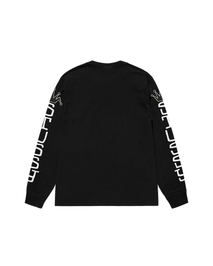 Stussy Jumbo Pigment Dyed Longsleeve - Black