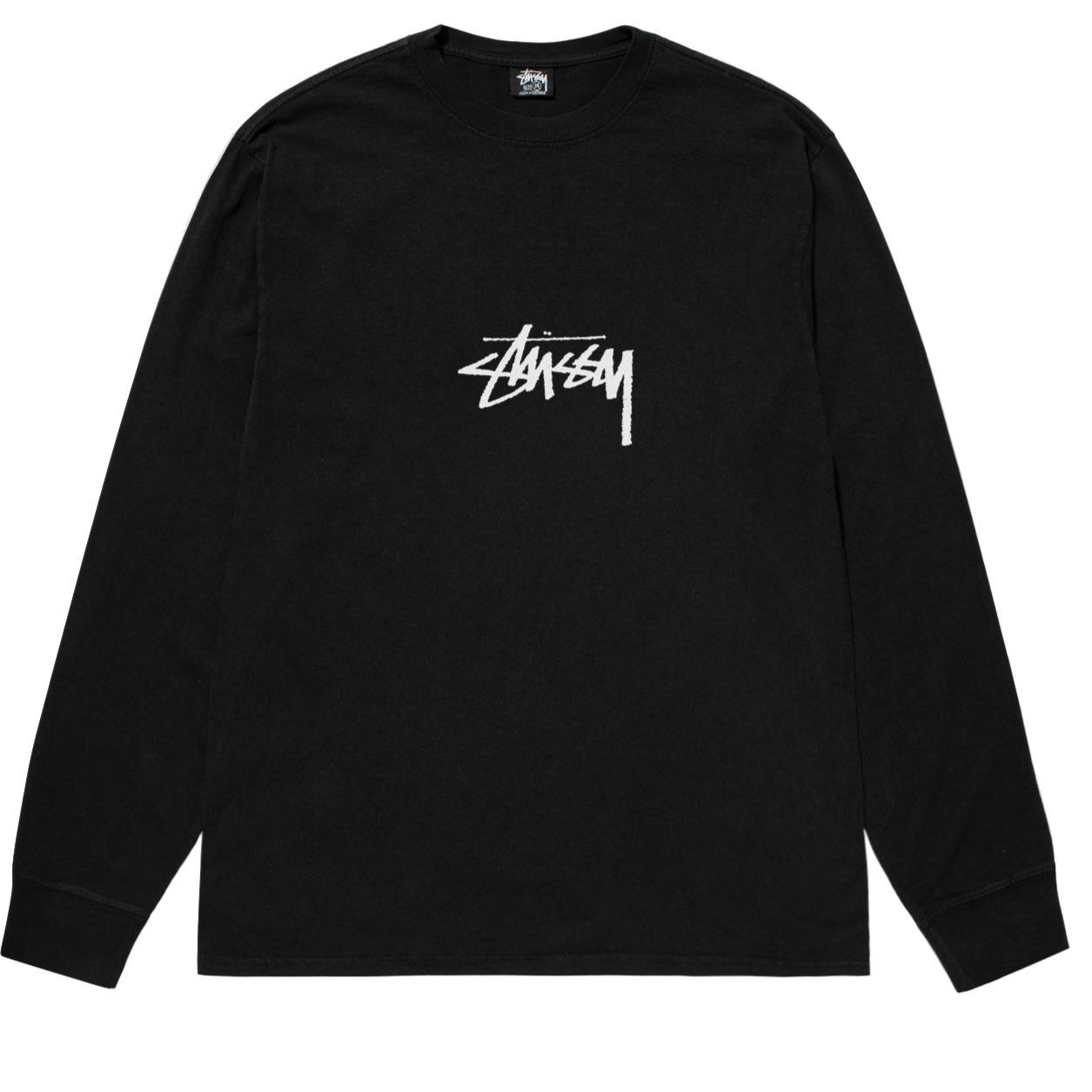 Stussy Small Stock Pigment Dyed Longsleeve -Black