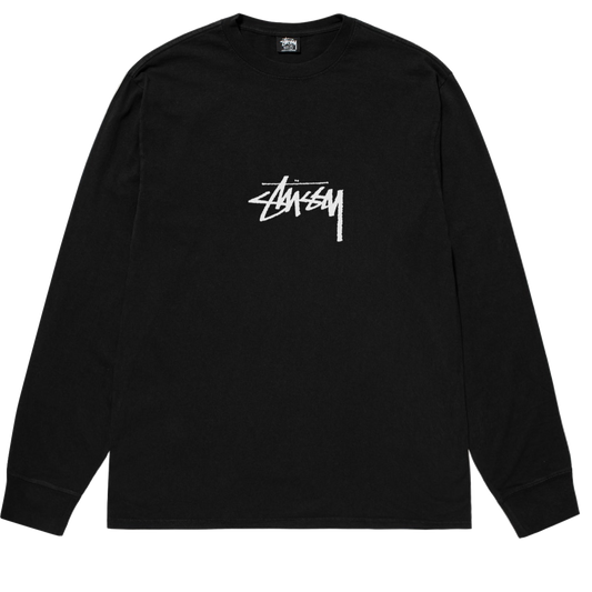 Stussy Small Stock Pigment Dyed Longsleeve -Black