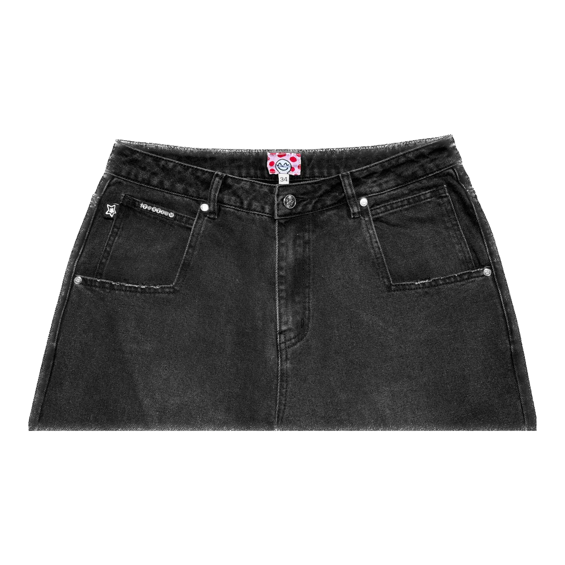 Star Team Circle Cargo Jeans - Black