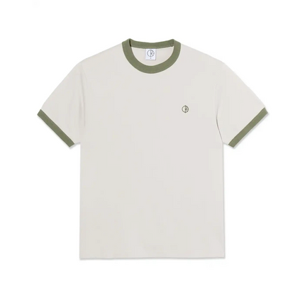 Polar Ringer Tee - Pale Taupe/Army