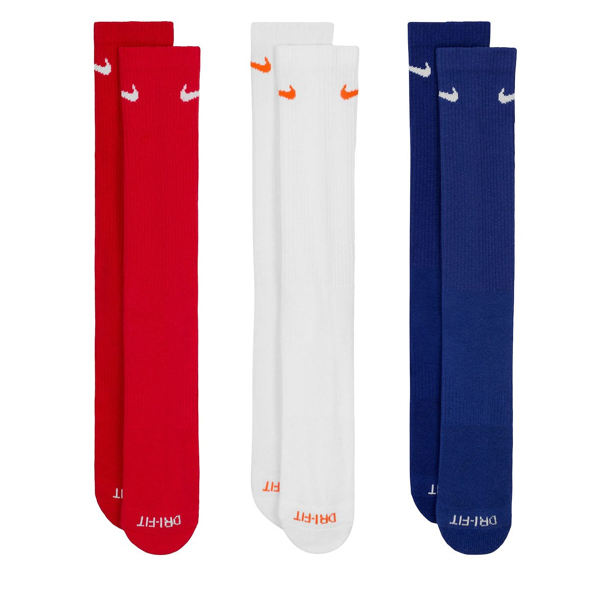 Nike Everyday Plus Cushioned Sock 3-Pack -  Red/White/Blue