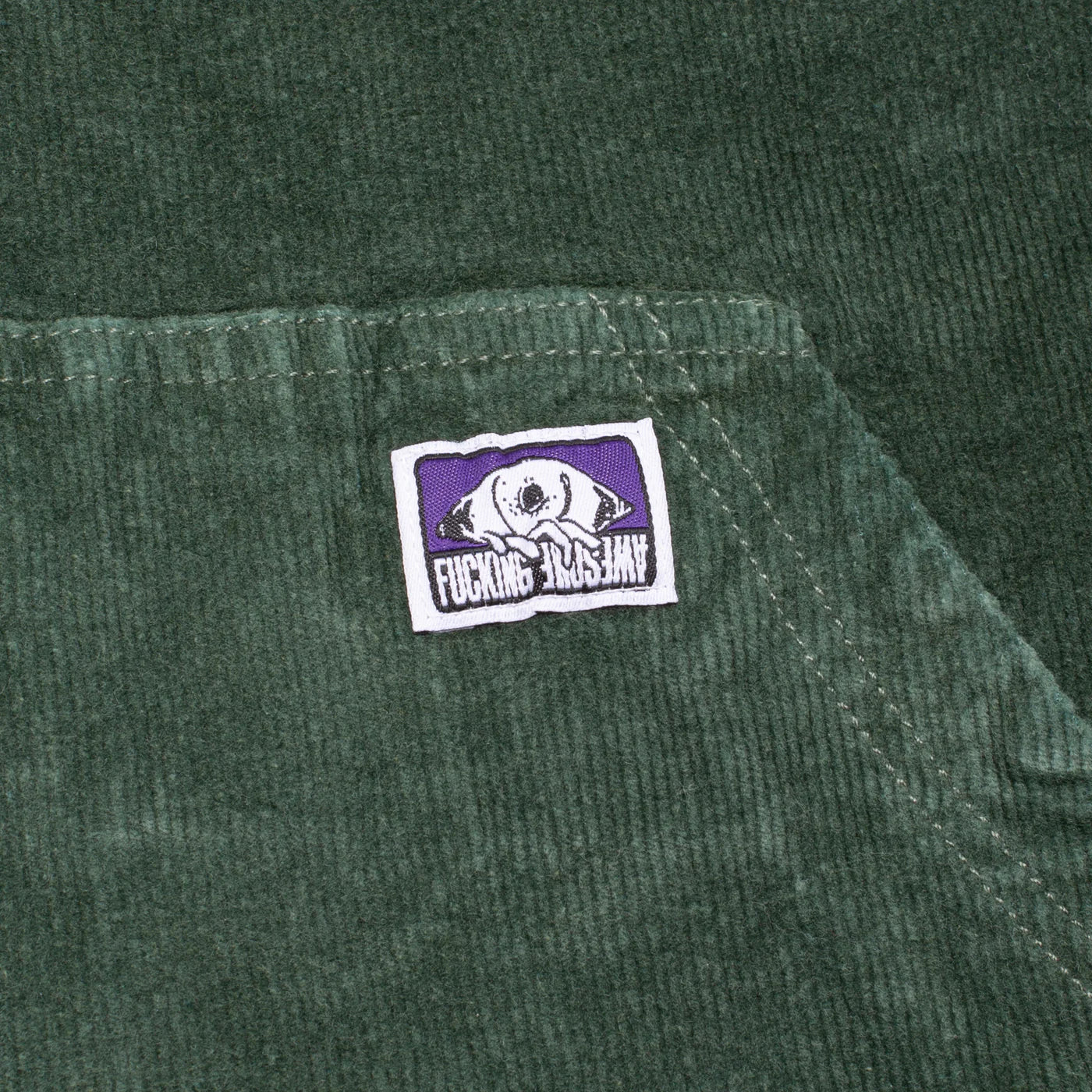 Fucking Awesome Corduroy Zip Hoodie - Green