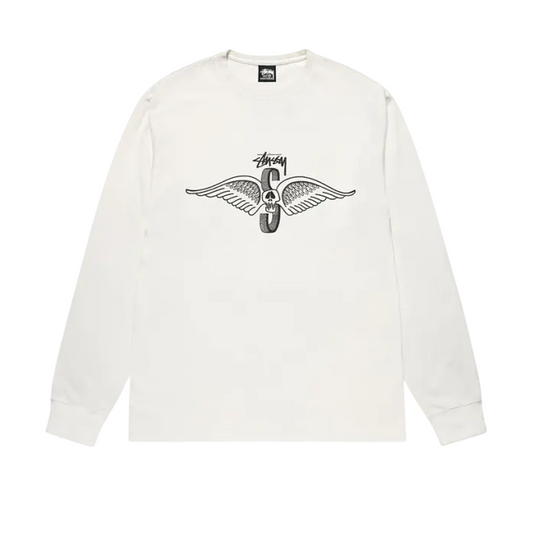 Stussy Skull Wings Pigment Dyed Longsleeve - Natural
