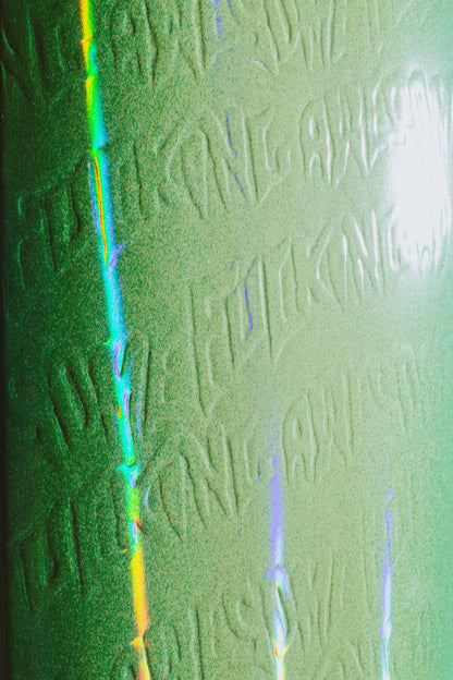 Fucking Awesome Neon Green Stamp Embossed Deck - 8.25