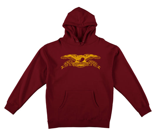 Antihero Basic Eagle Hoodie - Maroon/Gold