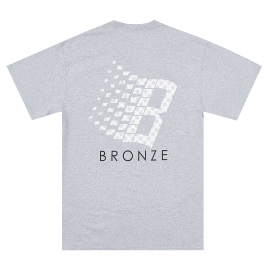 Bronze 56K Polka Dot Logo Tee - Heather Grey