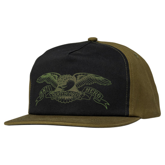 Antihero Basic Eagle Snapback - Olive/Black