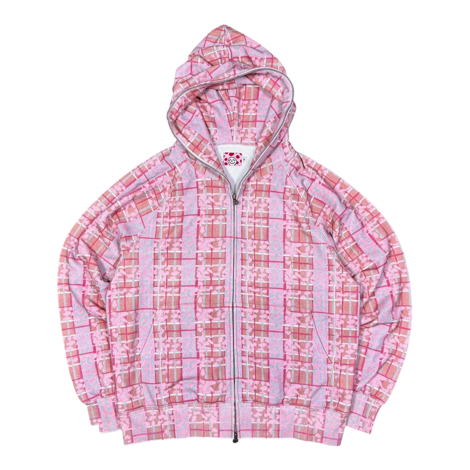 Star Team Leopard Plaid Full Zip Hoodie - Pink – Ninetimes Skateshop