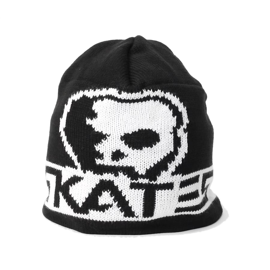 Skull Skates Woven No Cuff Beanie - Black