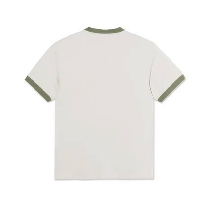 Polar Ringer Tee - Pale Taupe/Army