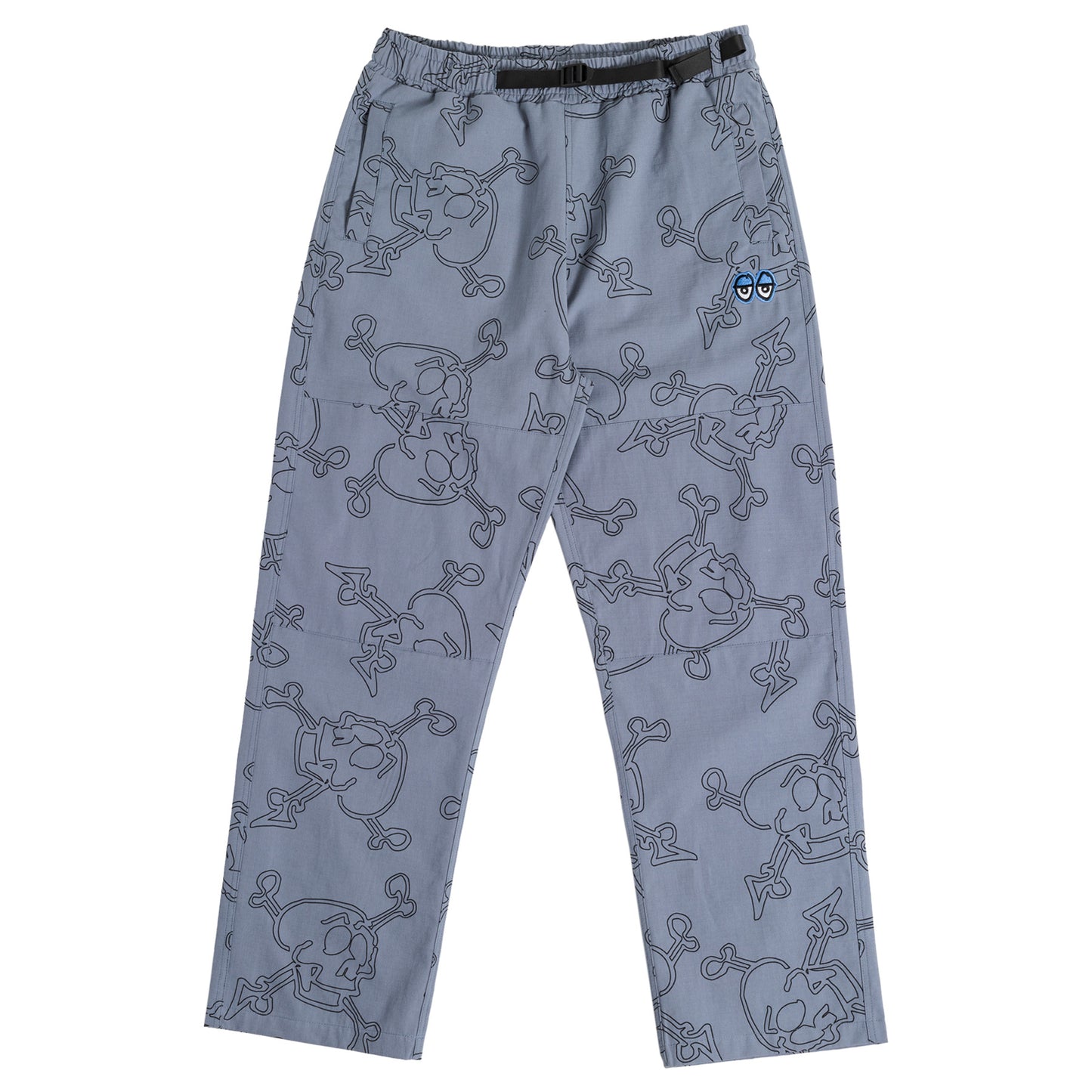 Krooked Style Eyes Ripstop Double Knee Pant - Grey/Black