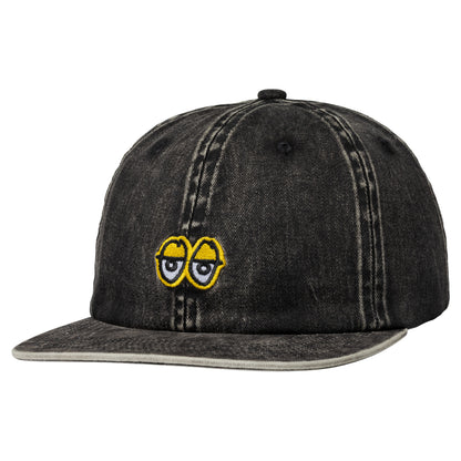 Krooked Eyes Strapback - Washed Black