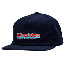 Load image into Gallery viewer, Krooked Skateboardin Snapback - Navy