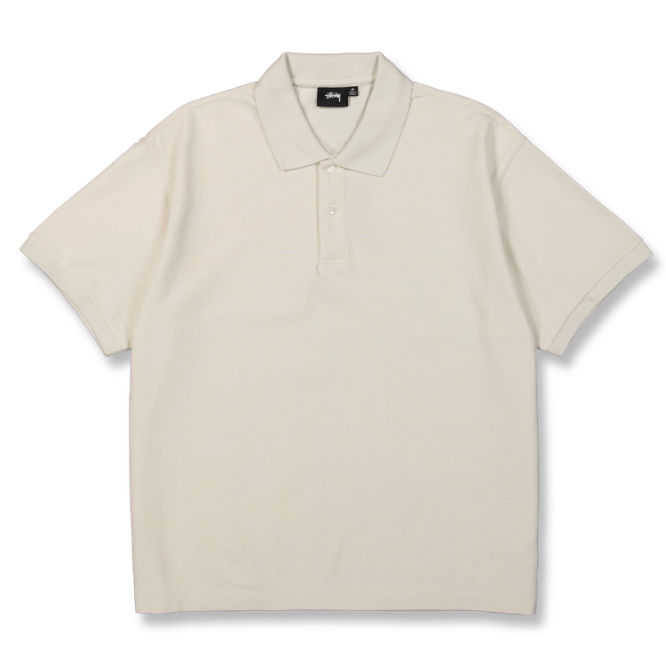 Stussy Classic Pique Polo - Off White