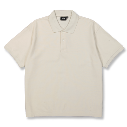 Stussy Classic Pique Polo - Off White