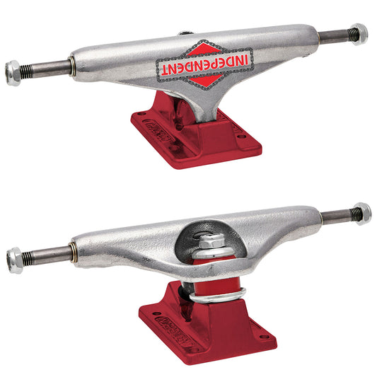 Independent Stage 11 Forged Hollow Chain Breaker Trucks - Silver/Ano Red