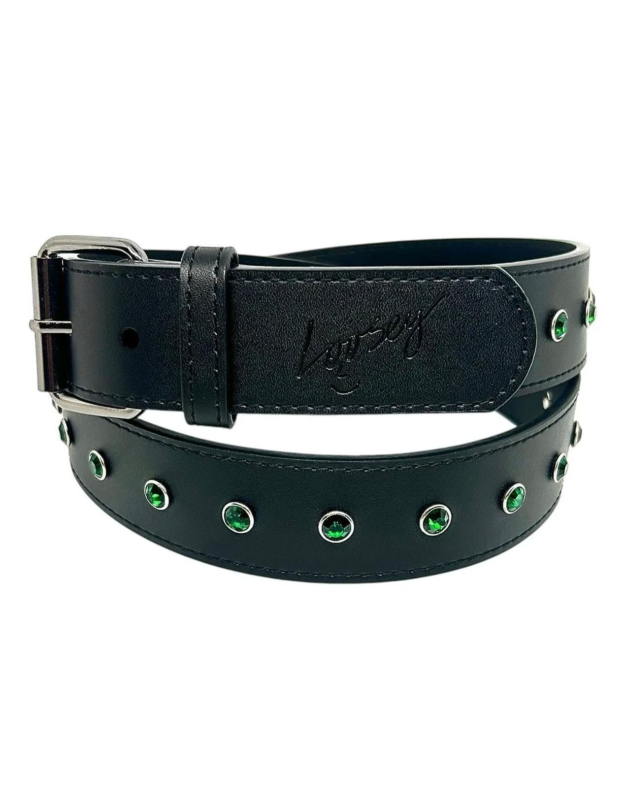 Loosey Rhinestone Belt - Black