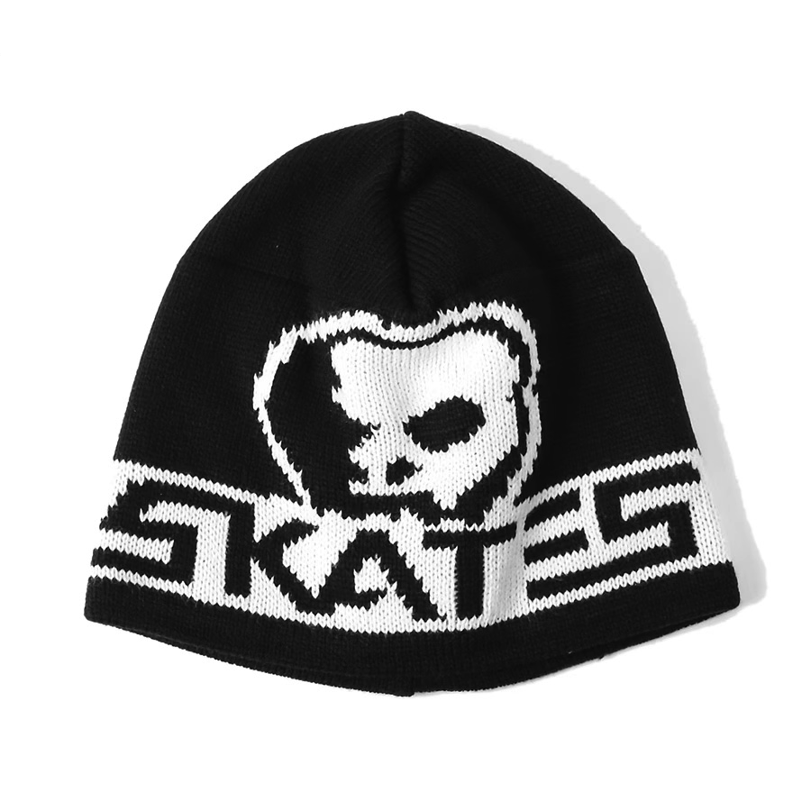 Skull Skates Woven No Cuff Beanie - Black