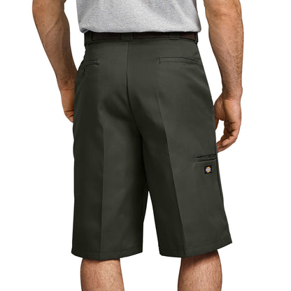 Dickies Loose Fit Flat Front Work Shorts - Olive Green