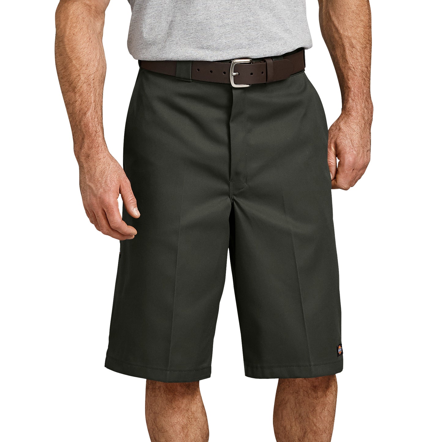 Dickies Loose Fit Flat Front Work Shorts - Olive Green